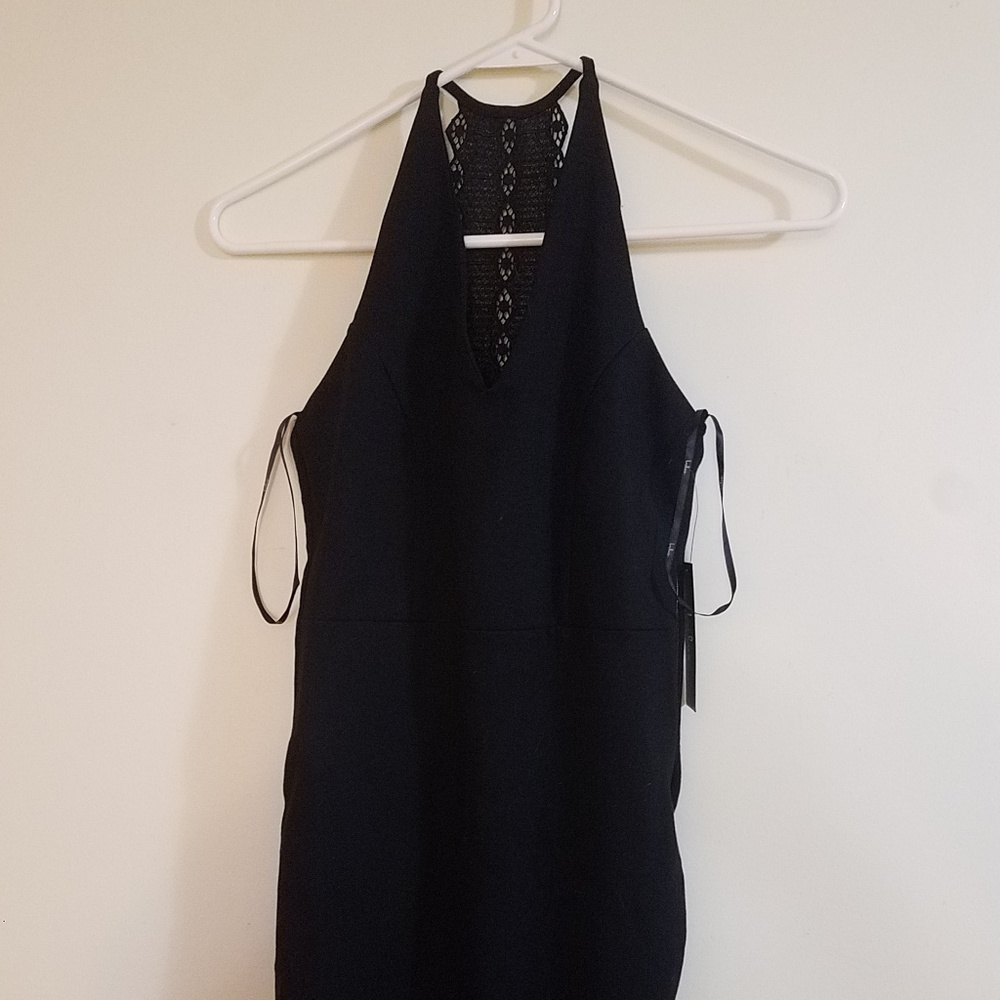Lulus Black Crocheted Lace Bodycon Dress NWT